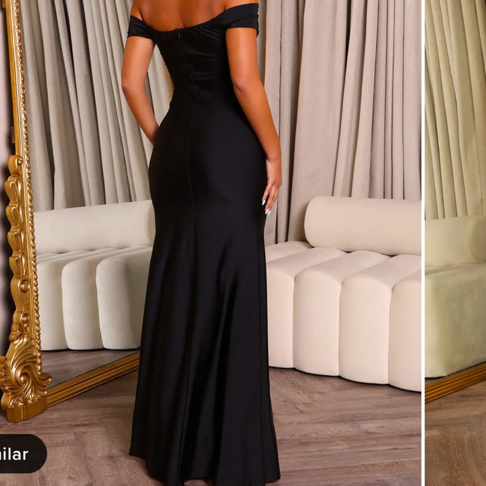 Black Slit Gown